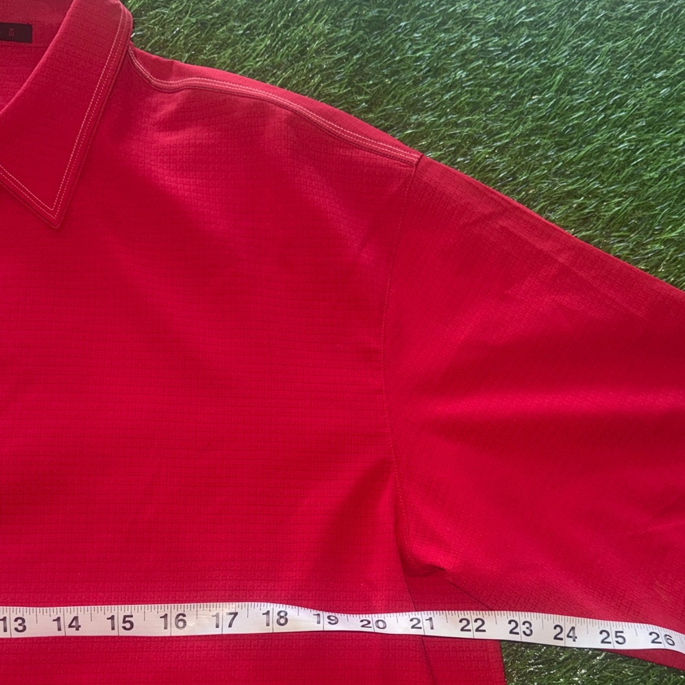 Men's Tiger Woods Collection Red Polo Shirt Nike Fit Dry Large - Picture 6 of 9